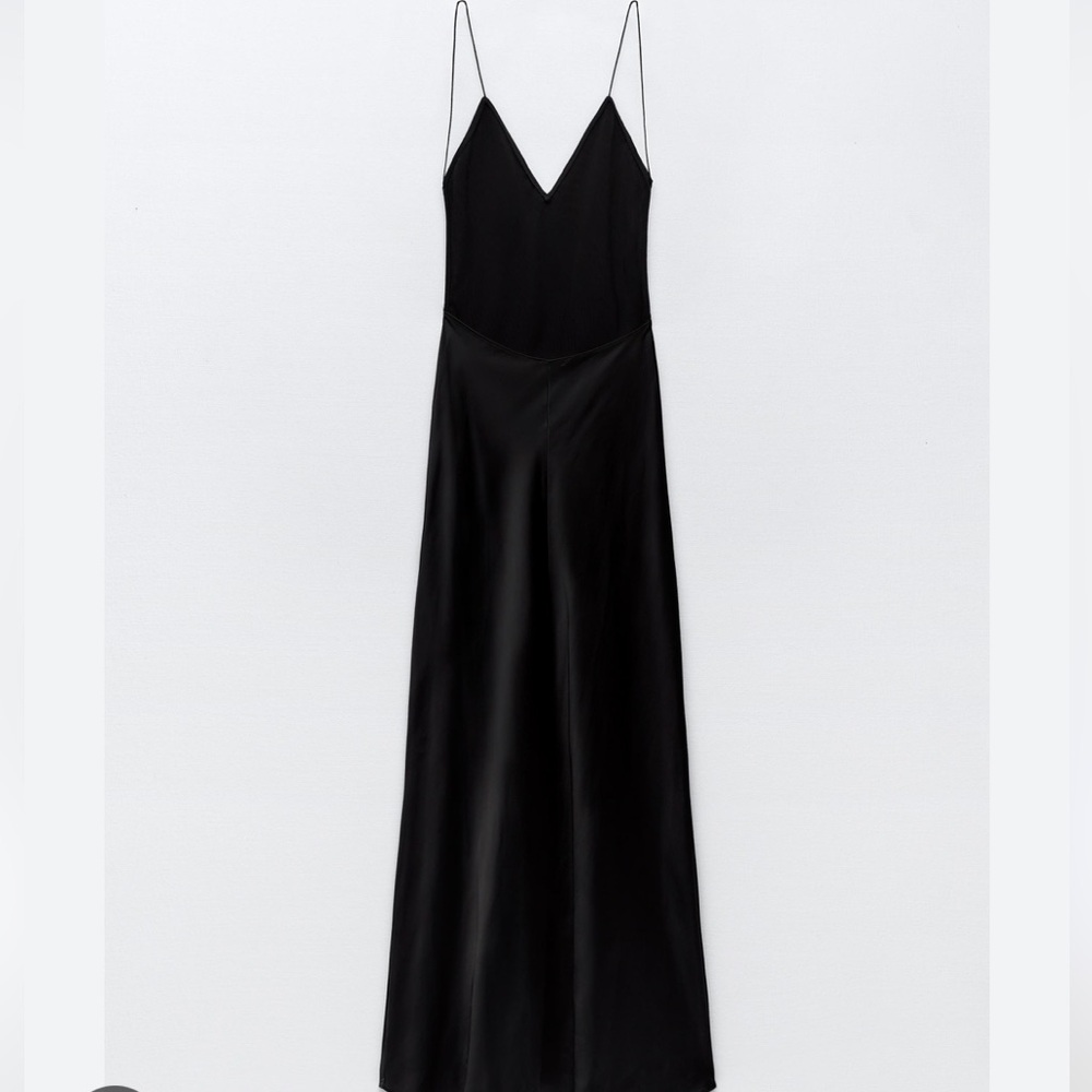 Zara Satin Slip Maxi Dress